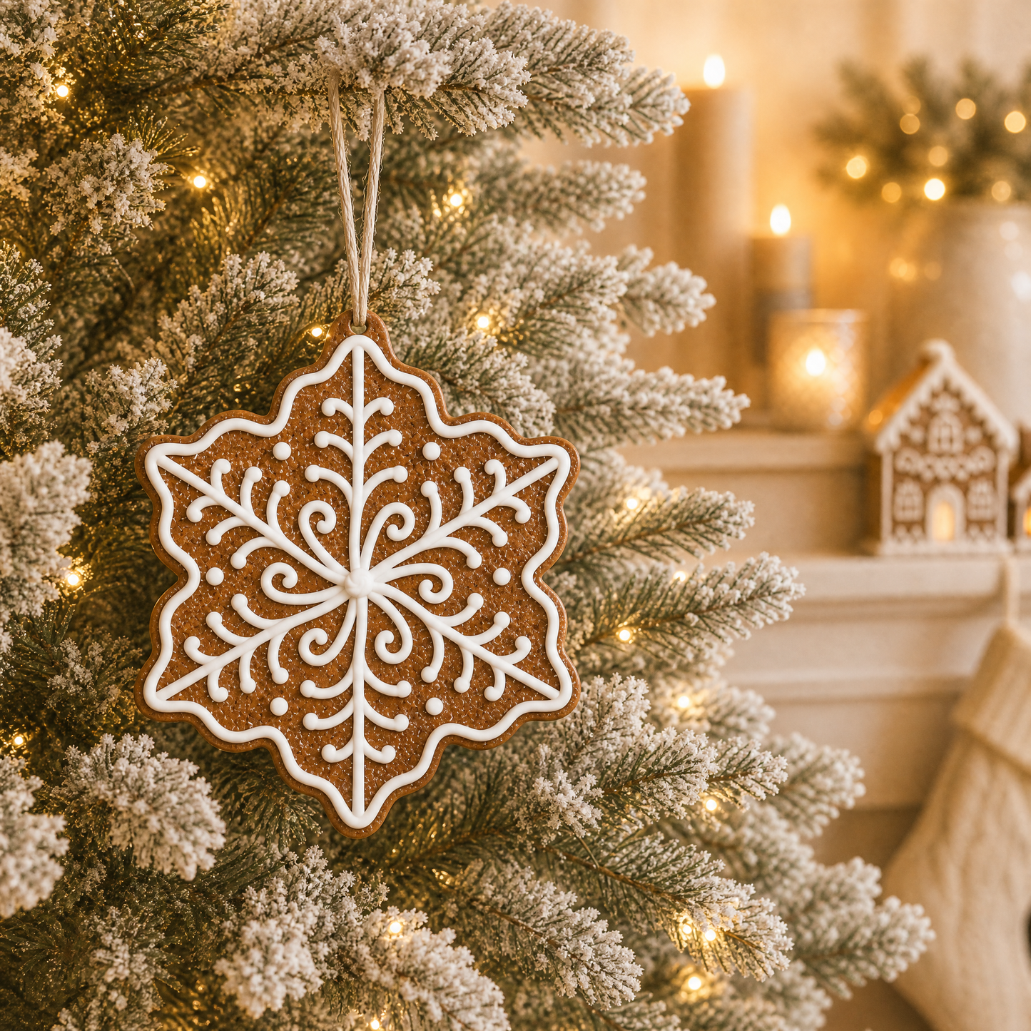 Piped Snowflake Ornament